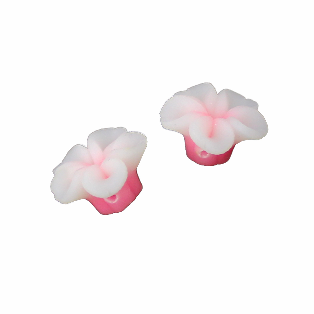 petite fleur fimo (2 ud) rose degrade petite fleur fimo (2 ud) rose degrade