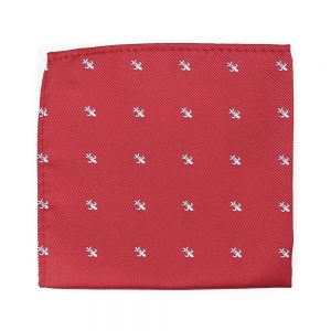pochette fleur de lis blanc
