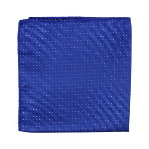 pochette pois petits bleu klein