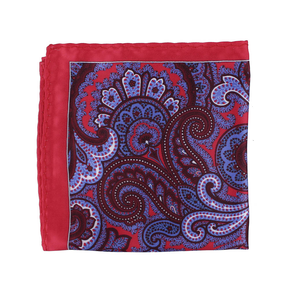 pochette soie paisley rouge pochette soie paisley rouge