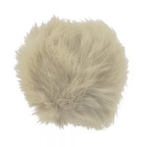 pompon lapin 80 mm ecru