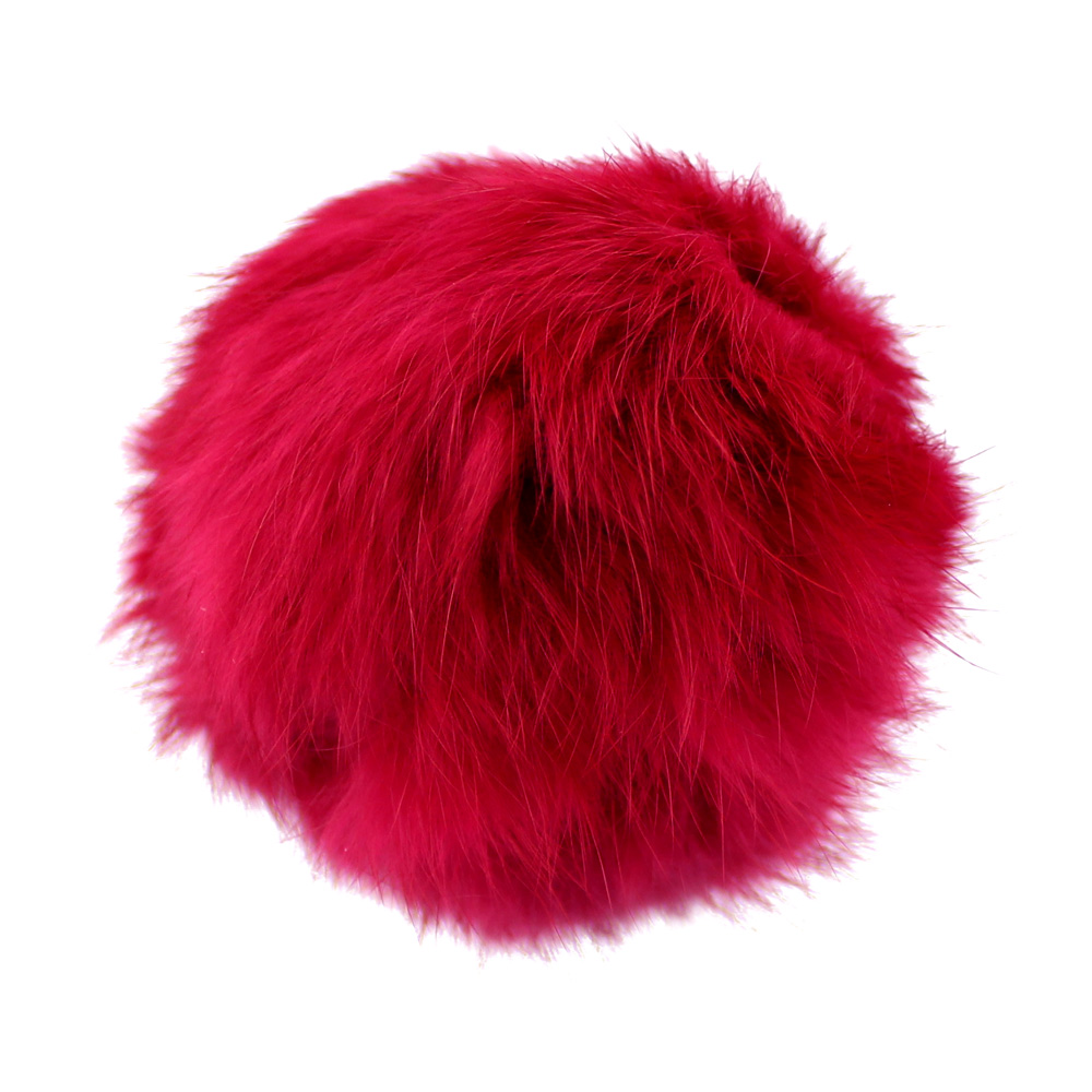 pompon lapin 80 mm rouge pompon lapin 80 mm rouge