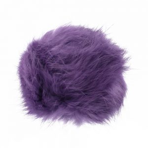 pompon lapin 80 mm violet