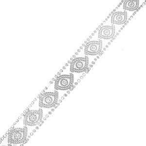ruban cloute ondulations 03 cm argent vieille
