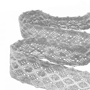 ruban dentelle metallisee 4,5cm