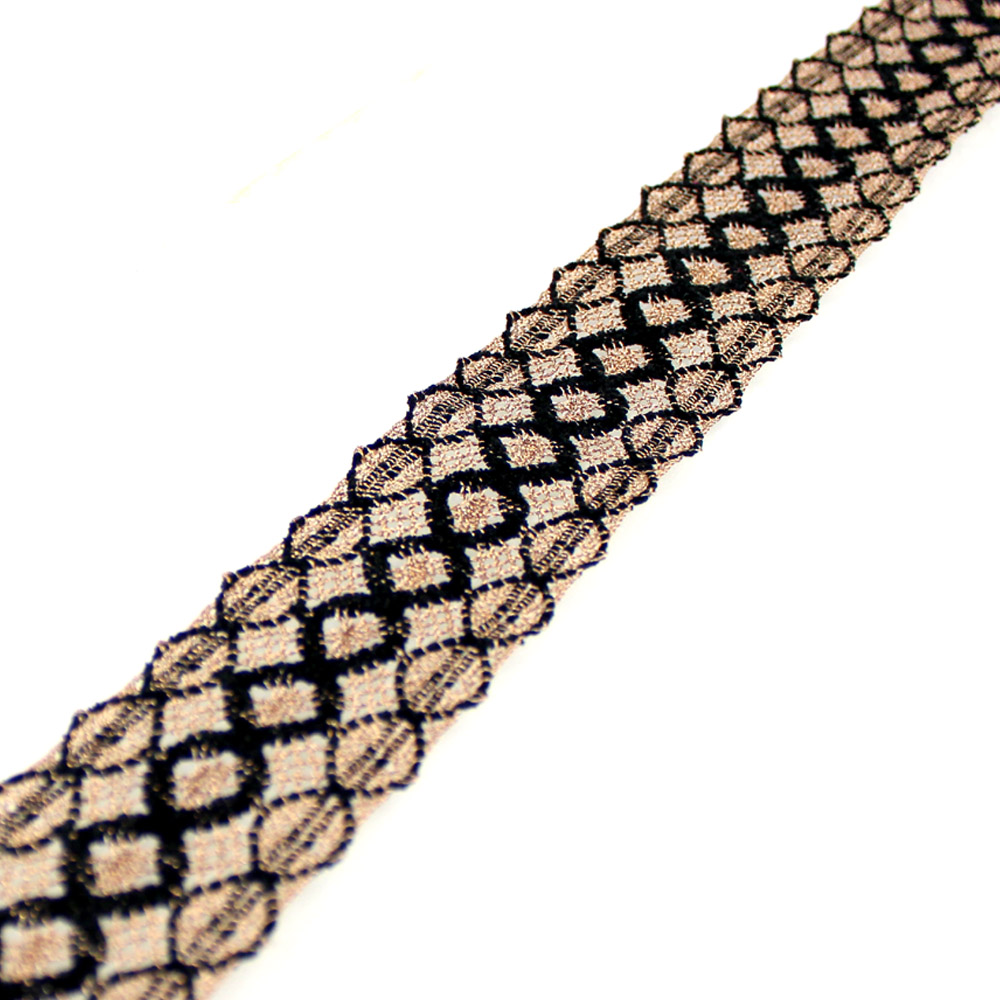 ruban dentelle metallisee 4,5cm cuivre ruban dentelle metallisee 4,5cm cuivre
