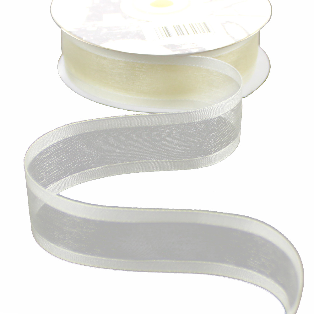 ruban organza bords decores ecru ruban organza bords decores ecru