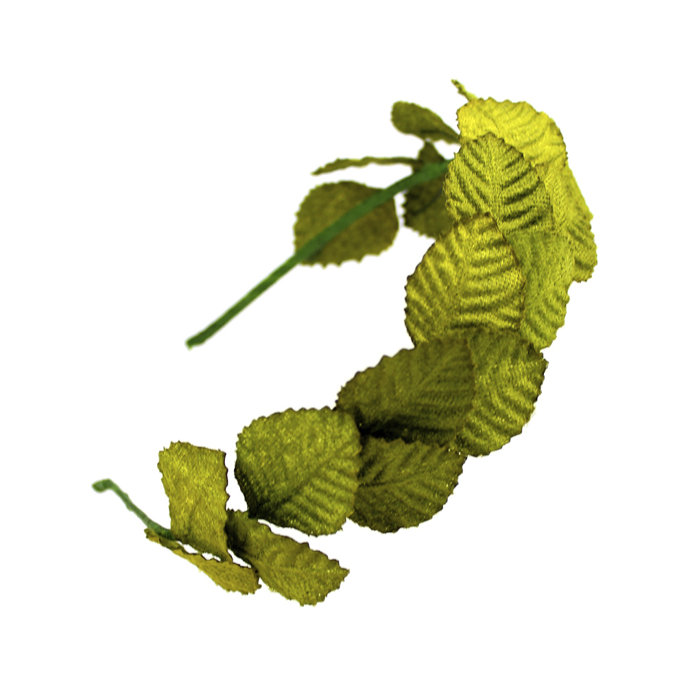 serre tete feuille velours vert moyen serre tete feuille velours vert moyen