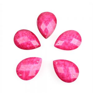 strass larme marbre 25×18 mm fuchsia