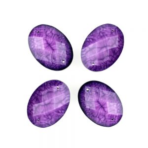 strass ovale marbre 25x18 mm violet
