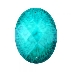 strass ovale marbre 30×40 mm tourquoise
