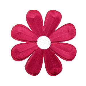 thermocollant marguerite brodee rouge