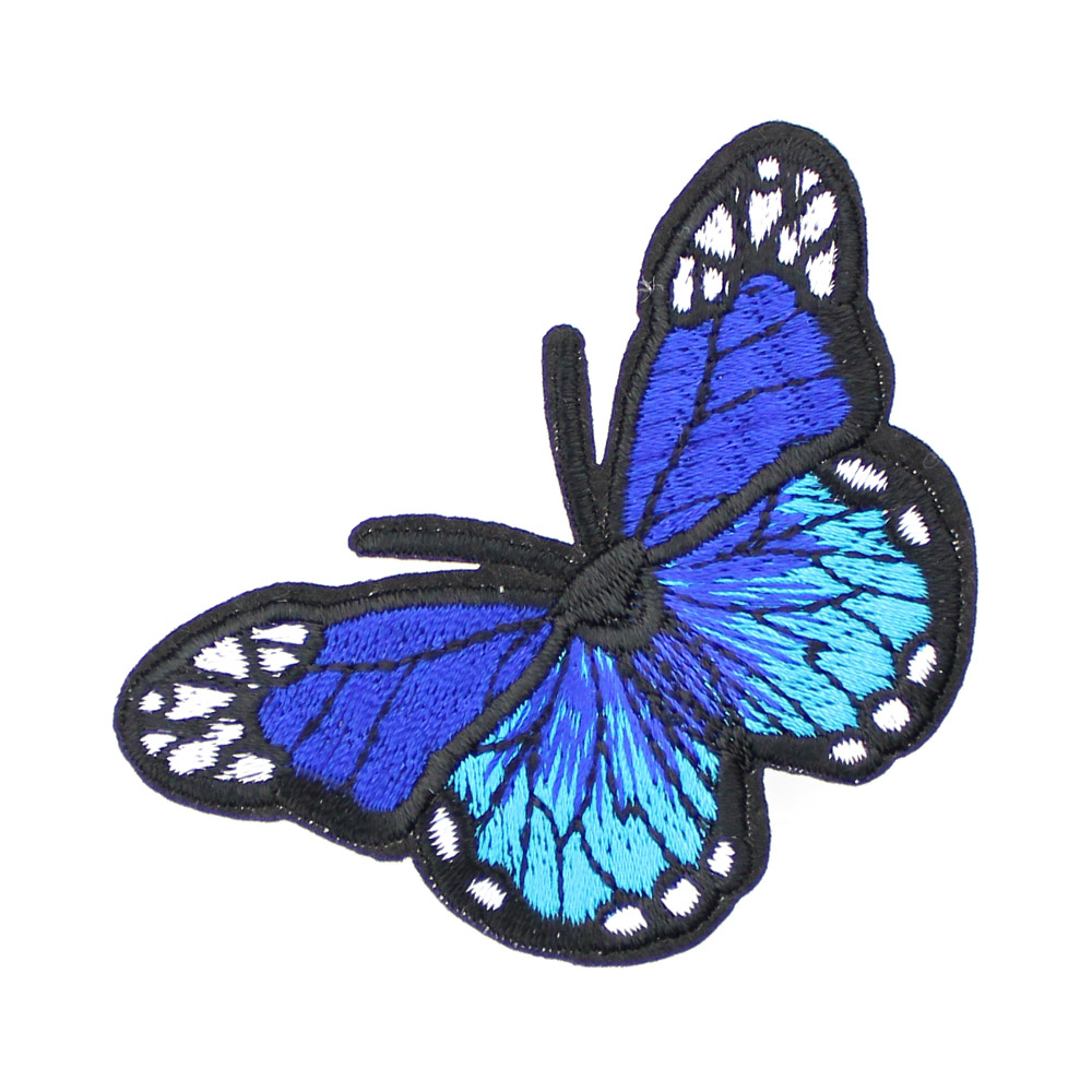 thermocollant papillon brode tons bleus thermocollant papillon brode tons bleus