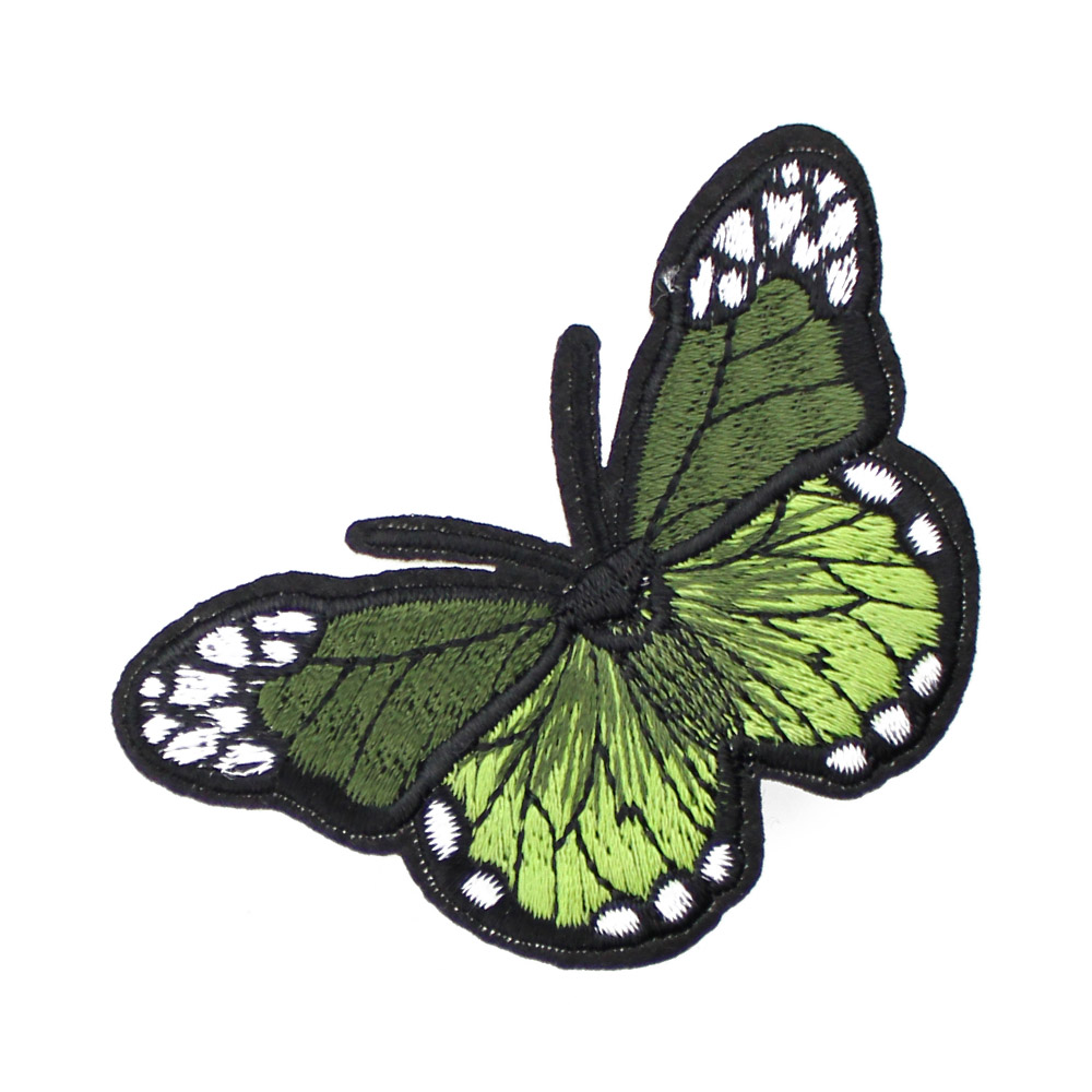 thermocollant papillon brode tons verts thermocollant papillon brode tons verts