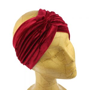 turban ouvert velours haute grenat