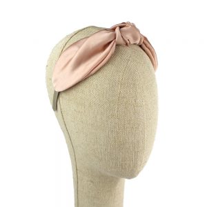 turban serre tete satin rose nude
