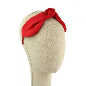 turban serre tete satin rouge