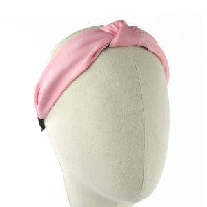 turban serre tete soie rose