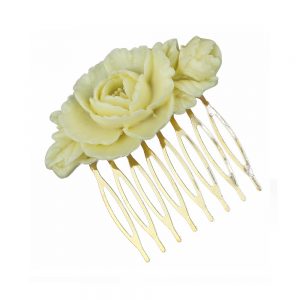 peigne pivoine ecru