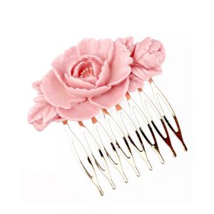 peigne pivoine rose nude