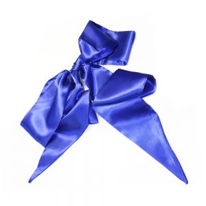 bande de nœud au toucher satine bleu klein