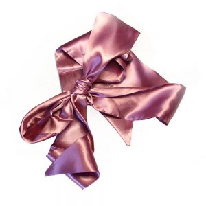 bande de nœud au toucher satine mauve