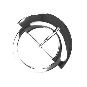 Boucle circulaire en Zamak argent 2
