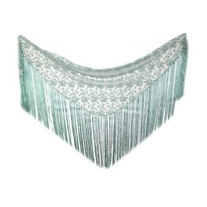 Floral tulle shawl