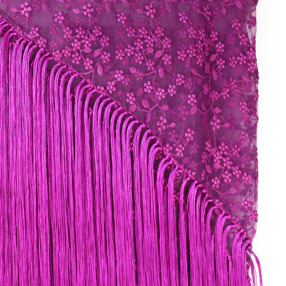 Floral tulle shawl bougainvillea Floral tulle shawl bougainvillea