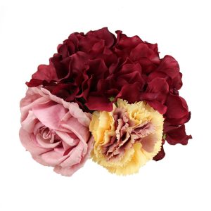 ensemble floral jerez grenat