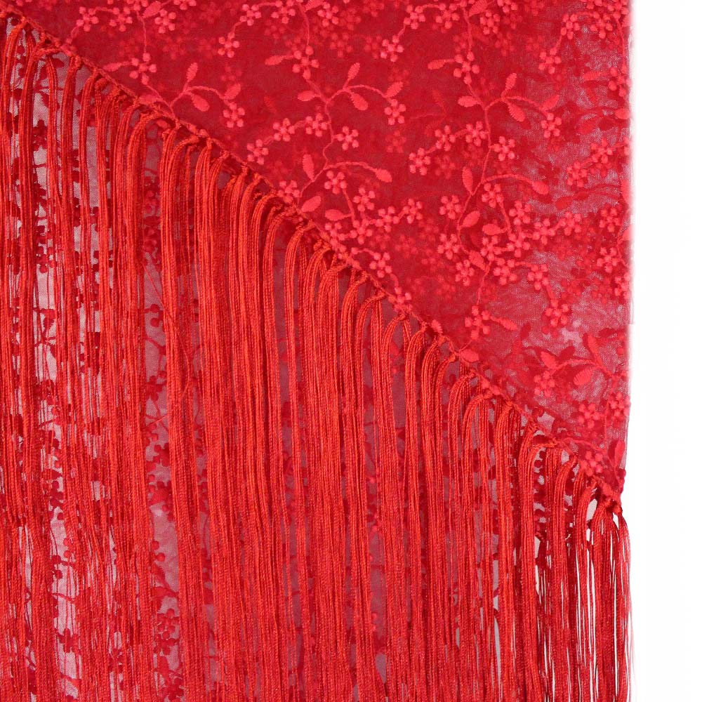 floral tulle shawl rouge floral tulle shawl rouge