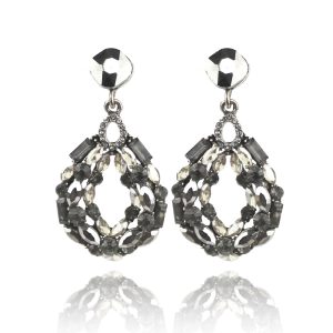 Boucles d'oreilles olimpia gris fonce