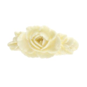 broche pivoine ecru