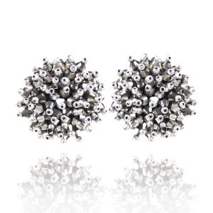 Boucles d'oreilles rhaenyra gris argent