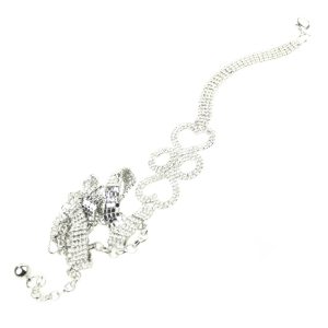 Ceinture Hank à strass argent