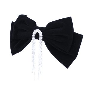 Velvet and rhinestone bow 2