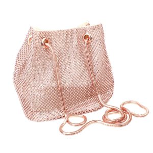 pochette tina rose et dore