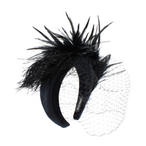 Coiffe turban en plumes 2