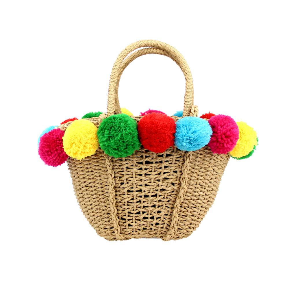 bolso-cesto-pompones-frente bolso cesto pompones frente
