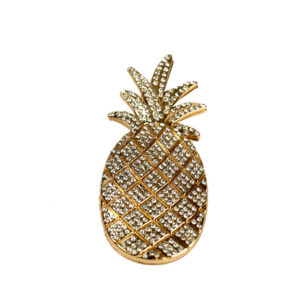 broche pina oro