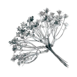 florecilla metalizada plata